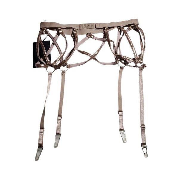 Thistle and Spire Strapped In Bronze Sidney Garter Belt Lingerie Size Medium - Picture 3 of 5